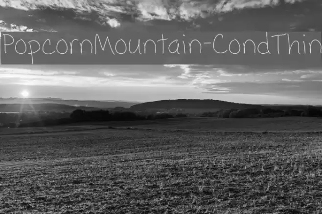 PopcornMountain-CondThin Font examples