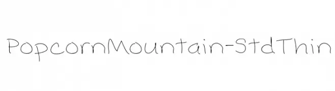 PopcornMountain-StdThin  नि: शुल्क फ़ॉन्ट्स डाउनलोड
