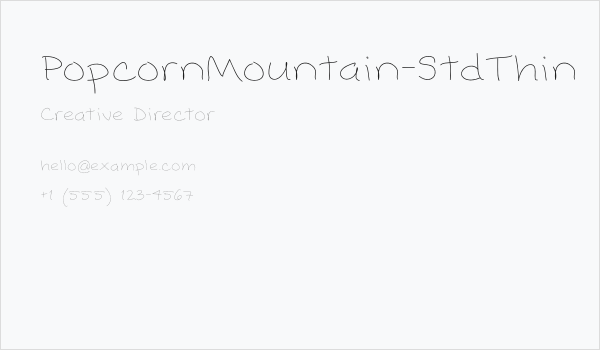 PopcornMountain-StdThin Business Card