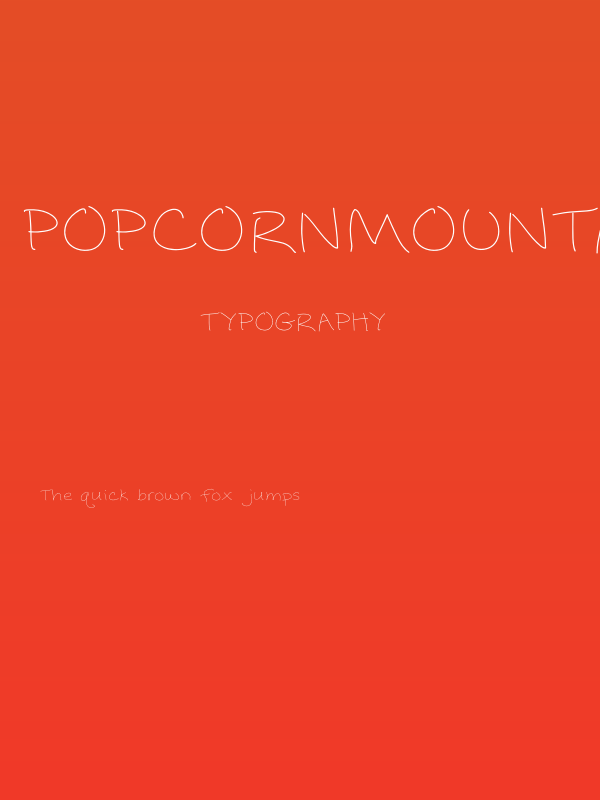 PopcornMountain-StdThin Poster