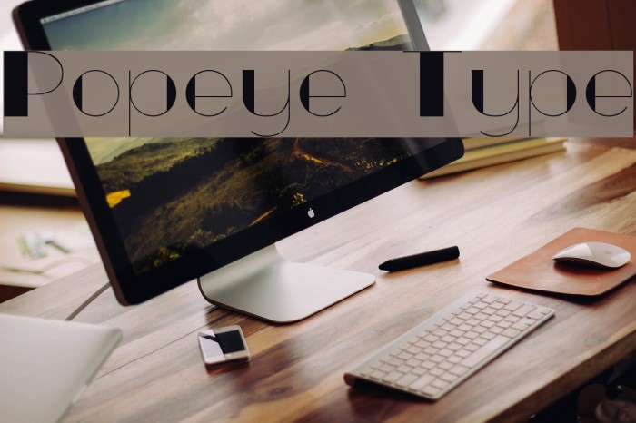 Popeye Type Font examples