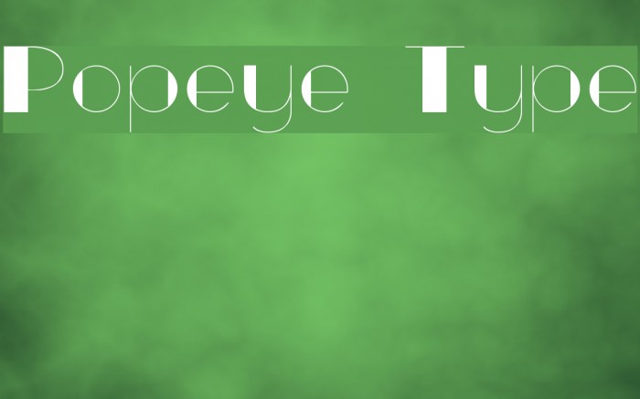 Popeye Type Font examples