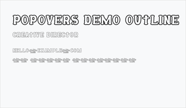 Popovers Demo Outline Business Card