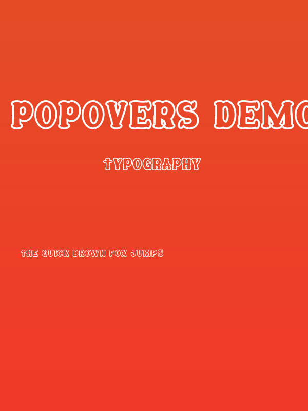 Popovers Demo Outline Poster