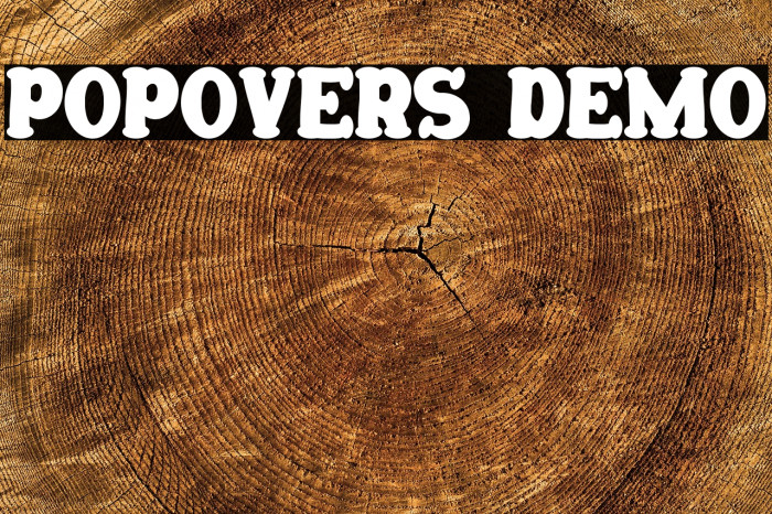 Popovers Demo Example 1