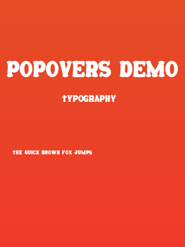 Popovers Demo Poster
