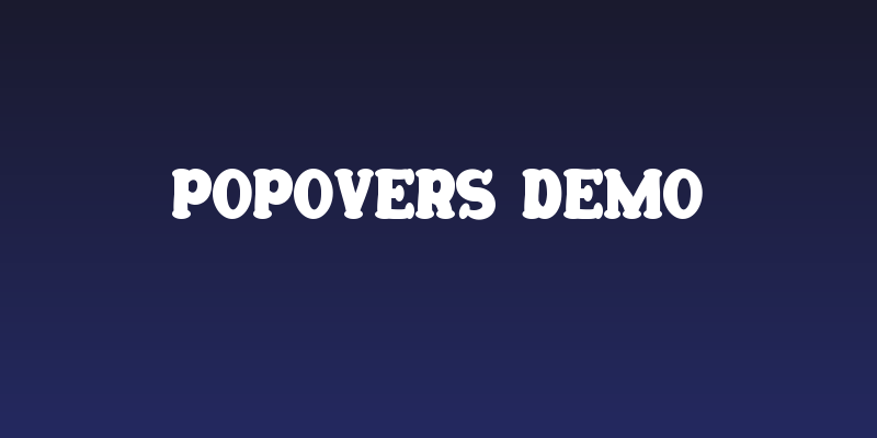 Popovers Demo Social Header