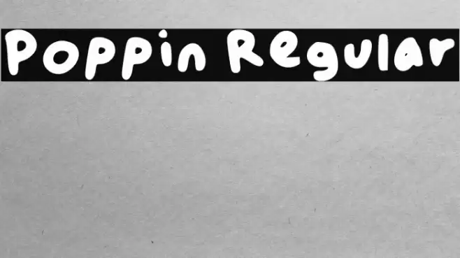 Poppin Regular Font examples