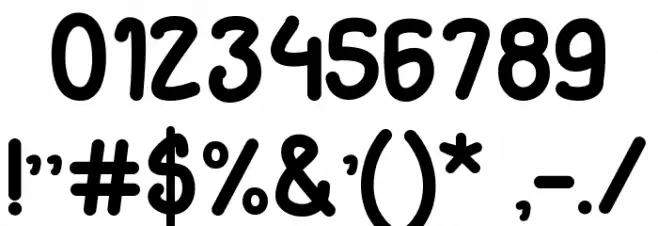 Poppin-Story Font OTHER CHARS