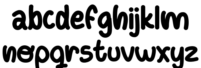 Poppin-Story Font LOWERCASE