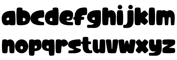 Popping-Cute Font LOWERCASE