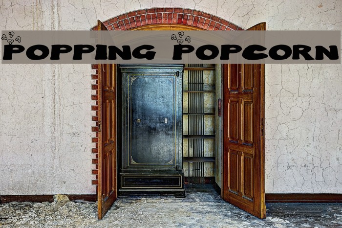 Popping Popcorn Font examples