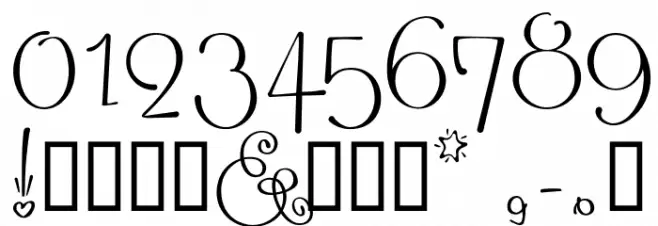 Poppingheart Font OTHER CHARS