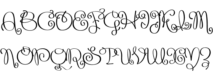 Poppingheart フォント 大文字