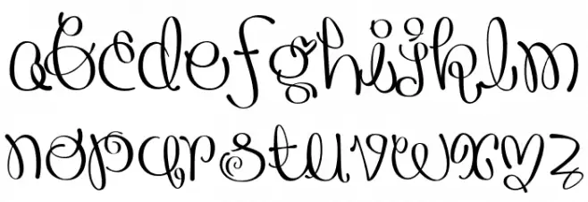 Poppingheart Caratteri MINUSCOLO