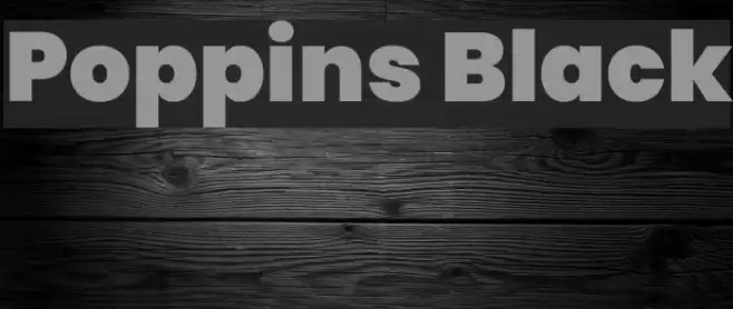 Poppins Black Font examples