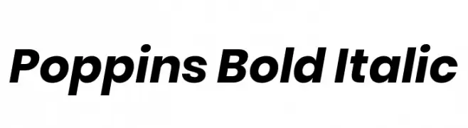 Poppins Bold Italic  नि: शुल्क फ़ॉन्ट्स डाउनलोड