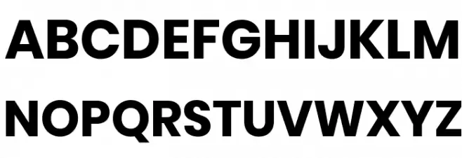 Poppins Bold Schriftart Groß