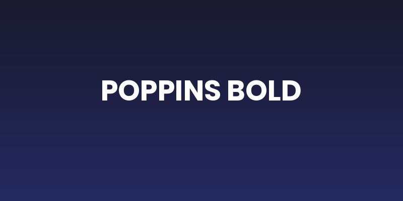 Poppins Bold Social Header