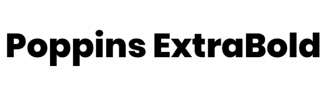 Poppins ExtraBold  नि: शुल्क फ़ॉन्ट्स डाउनलोड