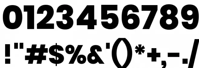 Poppins ExtraBold Font OTHER CHARS