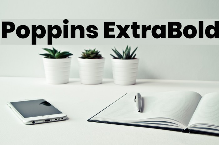 Poppins ExtraBold Font examples