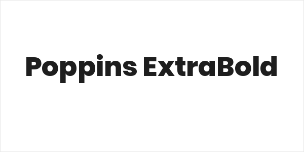 Poppins ExtraBold Logo