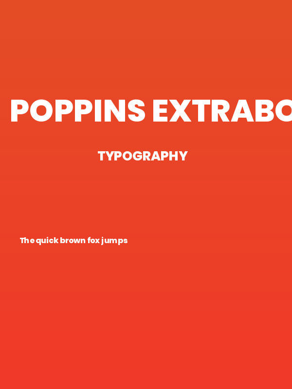 Poppins ExtraBold Poster
