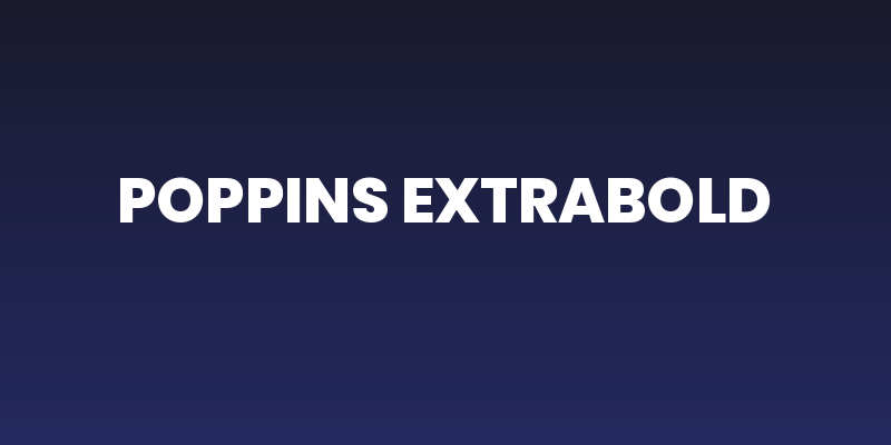 Poppins ExtraBold Social Header