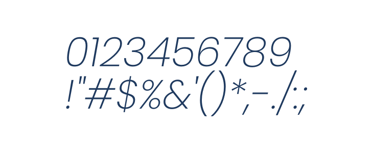 Poppins ExtraLight Italic1 Other Characters