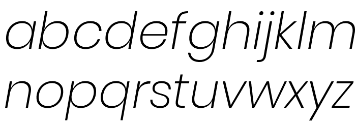 Poppins ExtraLight Italic Polices MINUSCULES