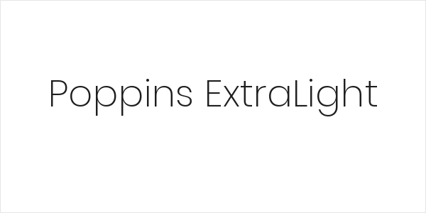 Poppins ExtraLight Logo