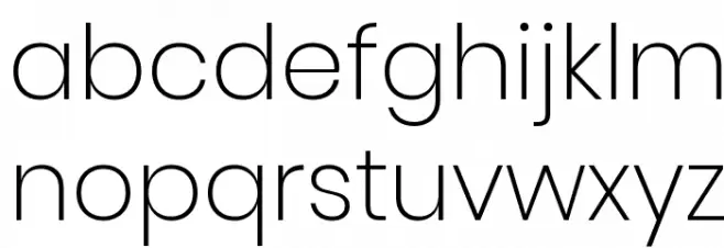 Poppins ExtraLight フォント 小文字