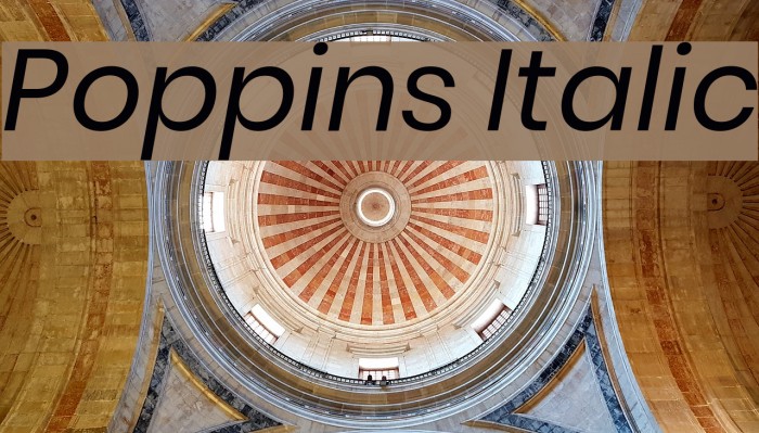 Poppins Italic Font examples