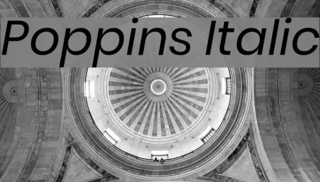 Poppins Italic examples