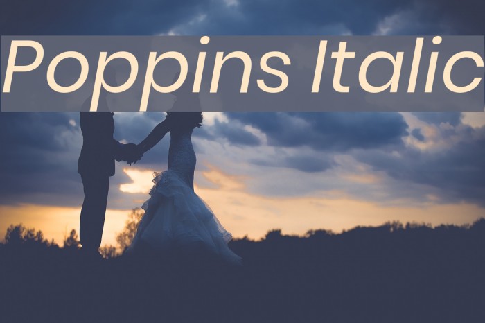 Poppins Italic Font examples