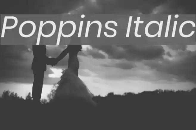 Poppins Italic examples