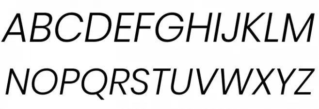 Poppins Light Italic خط أحرف كبيرة