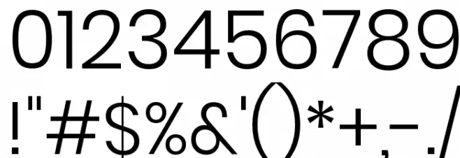 Poppins Light Font OTHER CHARS