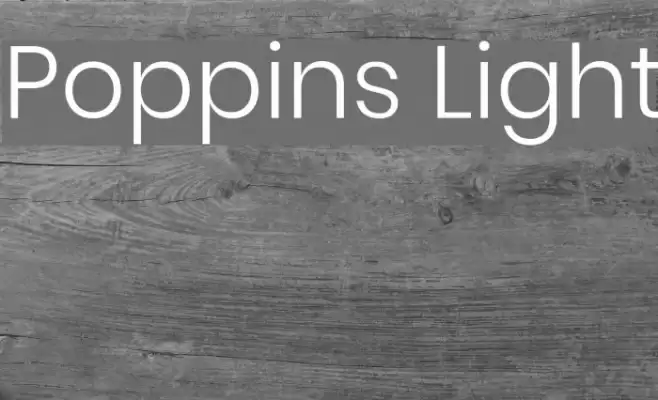 Poppins Light Font examples