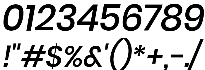 Poppins Medium Italic Font OTHER CHARS