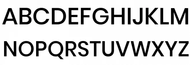 Poppins Medium フォント 大文字
