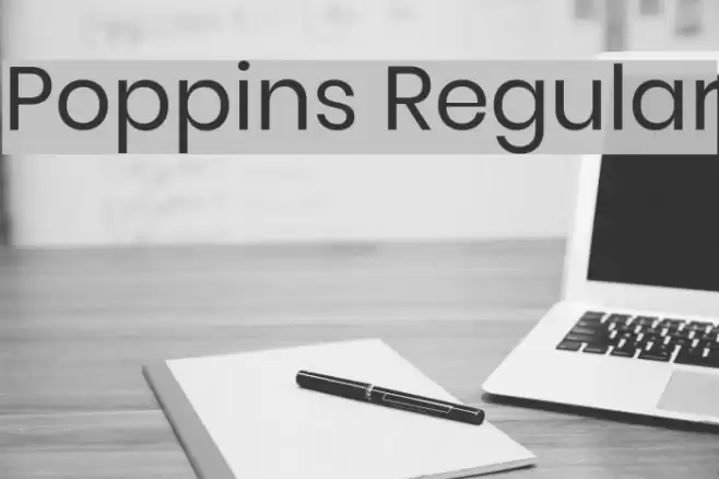 Poppins Regular Font examples
