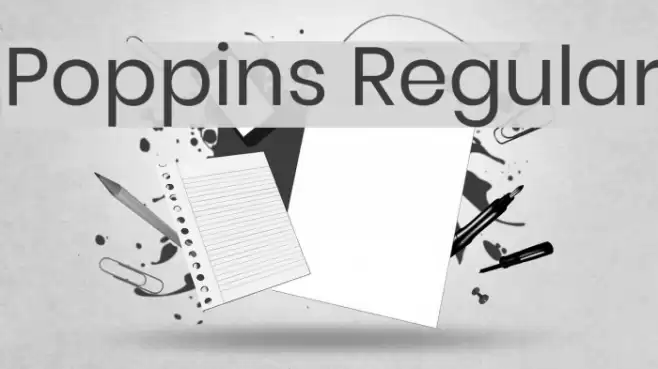 Poppins Regular Font examples