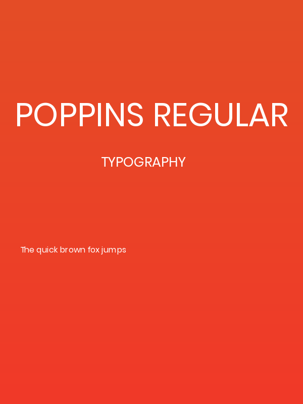 Poppins Regular Poster
