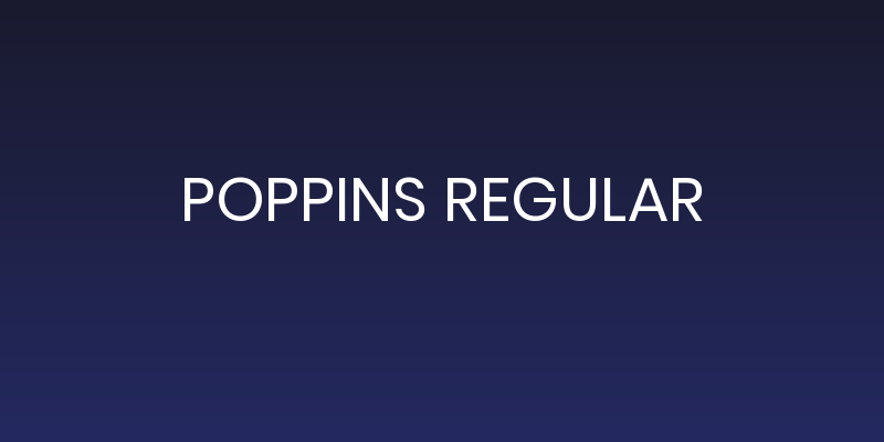 Poppins Regular Social Header