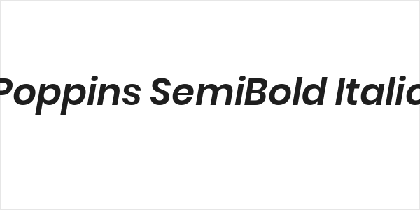 Poppins SemiBold Italic Logo