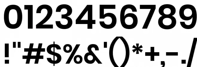 Poppins SemiBold Font OTHER CHARS