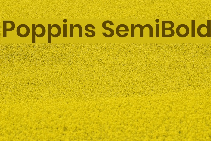 Poppins SemiBold Font examples