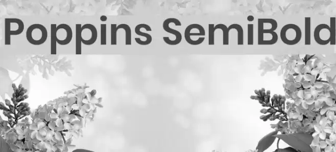 Poppins SemiBold Font examples